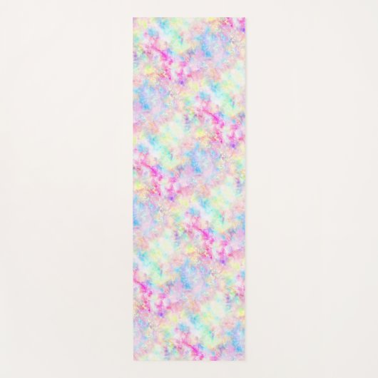 Waterverf van pasteelregenboogkleurige kleurstof yogamat (Voorkant)