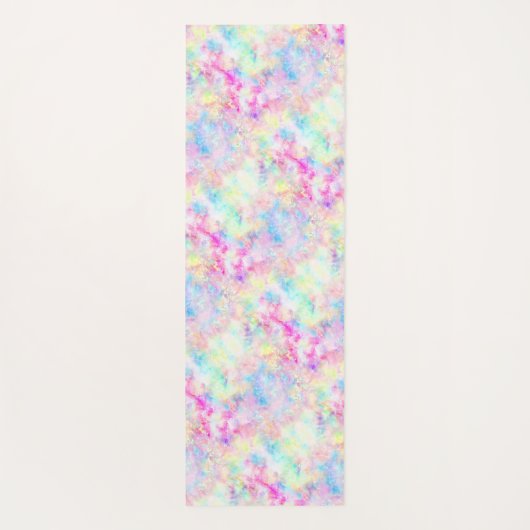 Waterverf van pasteelregenboogkleurige kleurstof yogamat (Achterkant)