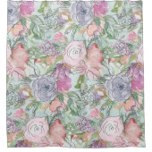  Waterverf van pastel Lineaart Douchegordijn (Voorkant)