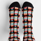 Waterverf van Peanut Butter en Jelly Jars Pattern Sokken (Top)