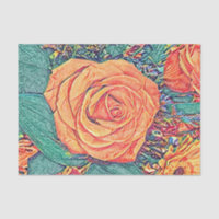 Waterverf van percolaat Roos en potloodkunst