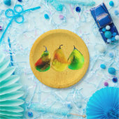 Waterverf van peren Groen bord (Feest)