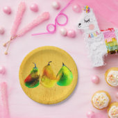 Waterverf van peren Groen bord (Feest)