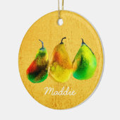 Waterverf van peren, groen ornament van keramische (Links)