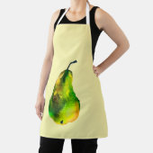 Waterverf van peren, groene vruchten schort (Insitu)