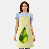 Waterverf van peren, groene vruchten schort (Gedragen)