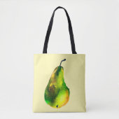 Waterverf van peren, groene vruchten tote bag (Voorkant)