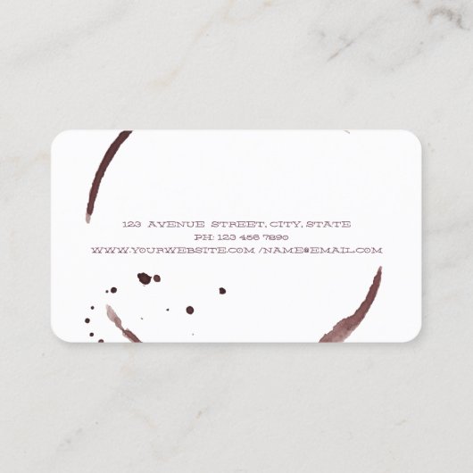 Waterverf van peulvruchten visitekaartje (Achterkant)