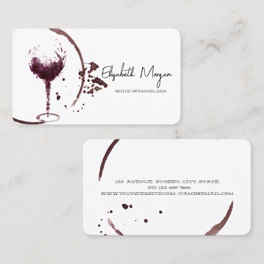 Waterverf van peulvruchten visitekaartje (Voorkant / Achterkant)