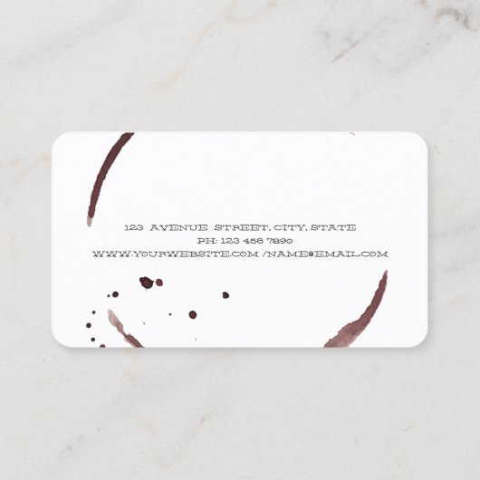 Waterverf van peulvruchten visitekaartje (Achterkant)