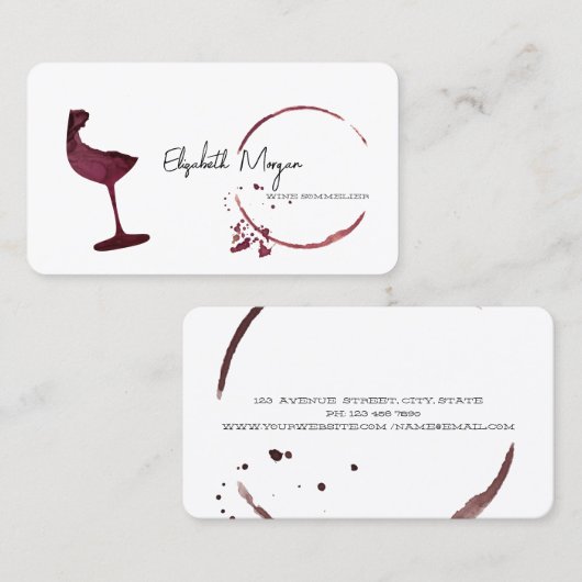 Waterverf van peulvruchten visitekaartje (Voorkant / Achterkant)