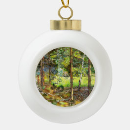 Waterverf van pijnschilderingen keramische bal ornament