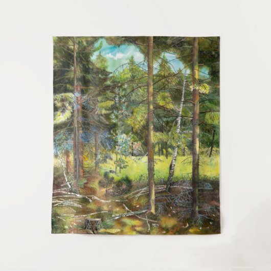 Waterverf van pijnschilderingen wandkleed (Voorkant)