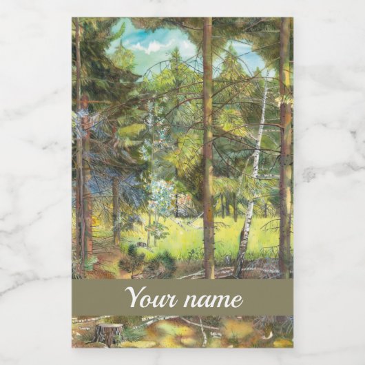 Waterverf van pijnschilderingen wijn etiket (Enkel label)