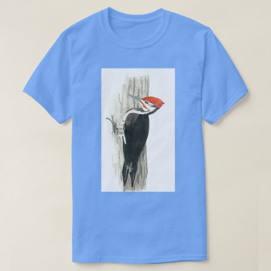 Waterverf van pileated Woodpecker T-shirt (Design voorkant)