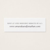 Waterverf van Plum en Silver Floral Wedding RSVP Mini Visitekaartjes (Voorkant)