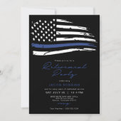 Waterverf van politie met blauwe lijn vlagvervroeg kaart (Voorkant)