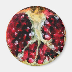 Waterverf van Pomegranaat - Magnet