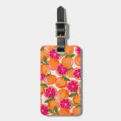 Waterverf van pompelmoezen bagagelabel (Voorkant verticaal)