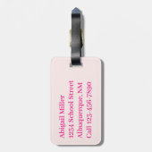 Waterverf van pompelmoezen bagagelabel (Achterkant verticaal)