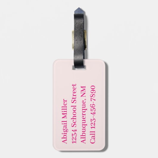 Waterverf van pompelmoezen bagagelabel (Achterkant verticaal)