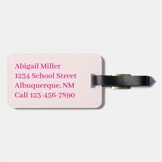 Waterverf van pompelmoezen bagagelabel (Achterkant horizontaal)