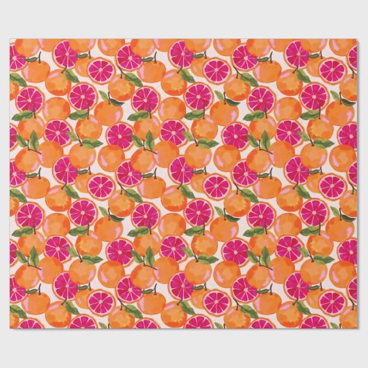 Waterverf van pompelmoezen cadeaupapier (Vlak)