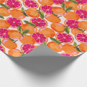 Waterverf van pompelmoezen cadeaupapier (Hoek)