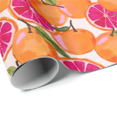 Waterverf van pompelmoezen cadeaupapier (Rol Hoek)