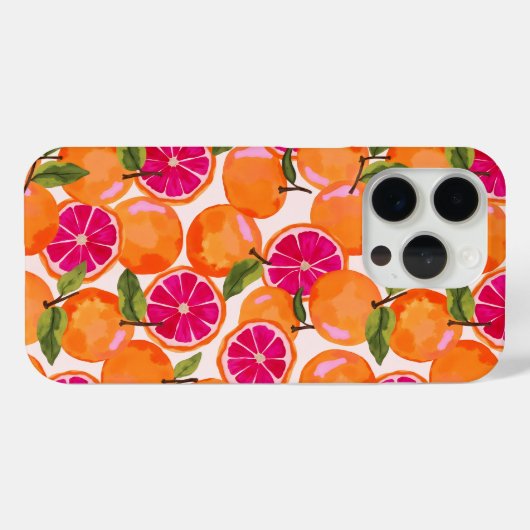 Waterverf van pompelmoezen Case-Mate iPhone case (Achterkant (horizontaal))