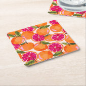 Waterverf van pompelmoezen kartonnen onderzetters (Schuin)