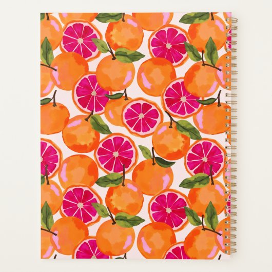 Waterverf van pompelmoezen planner (Achterkant)