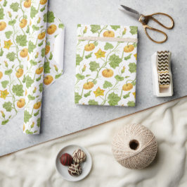 waterverf van pompoenpitten cadeaupapier