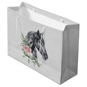 Waterverf van portret van schitterend paard groot cadeauzakje (Voorkant Gekanteld)
