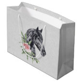 Waterverf van portret van schitterend paard groot cadeauzakje (Achterkant Gekanteld)