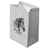 Waterverf van portret van schitterend paard medium cadeauzakje (Achterkant Gekanteld)