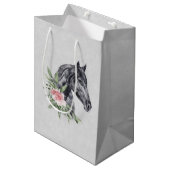 Waterverf van portret van schitterend paard medium cadeauzakje (Voorkant Gekanteld)