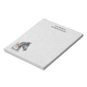 Waterverf van portret van schitterend paard notitieblok (Linkerzijde)