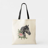 Waterverf van portret van schitterend paard tote bag (Achterkant)