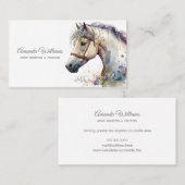 Waterverf van portret van schitterend paard visitekaartje (Voorkant / Achterkant)