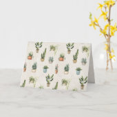 waterverf van potten planten kaart (Gele Bloem)