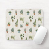 waterverf van potten planten muismat (Met muis)