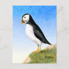 Waterverf van Puffin Bird Briefkaart schilderen