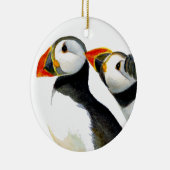 Waterverf van Puffin Bird Keramisch Ornament (Rechts)