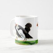 Waterverf van Puffin Bird Koffiemok (Voorkant links)