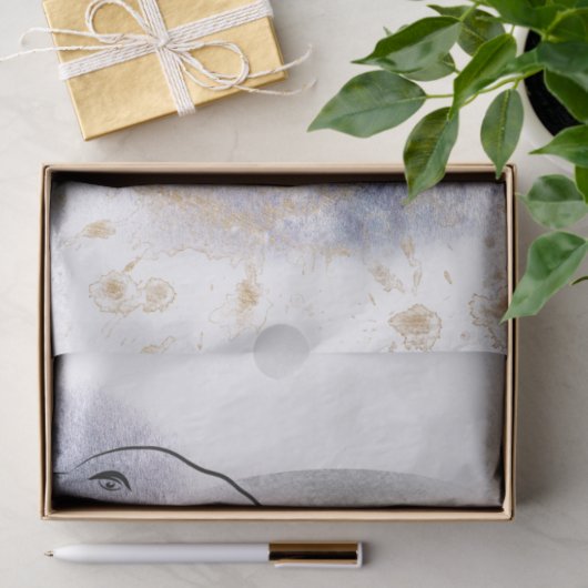 Waterverf van Raven Bird Drawing Decoupage Tissuepapier (Geschenk)