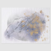 Waterverf van Raven Bird Drawing Decoupage Tissuepapier (Voorkant)