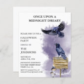 Waterverf van Raven Crow van Halloween Party (Voorkant / Achterkant)