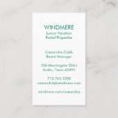 Waterverf van Real Estate Agent Realtor Uniek Visitekaartje (Achterkant)