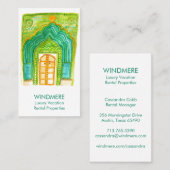 Waterverf van Real Estate Agent Realtor Uniek Visitekaartje (Voorkant / Achterkant)